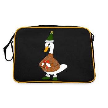 Canard de Noël - Sac Retro - noir/or - Dos