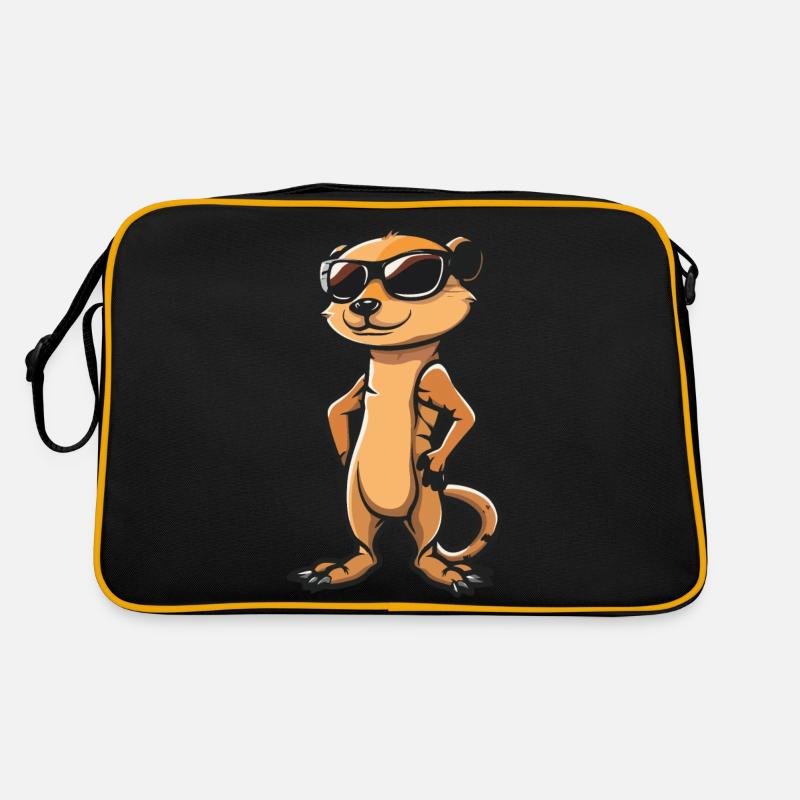 Meerkat Comic Cool - Retro Bag - black/gold