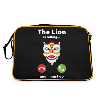 Le lion m’appelle et je dois devenir lion chinois - Sac Retro - noir/or - Dos