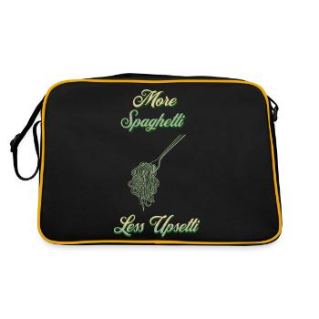 Plus de Spaghetti Upsetti Chef Imprimer Vert - Sac Retro - noir/or - Dos
