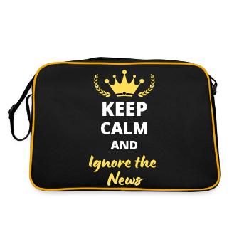 Keep Calm and Ignore the News - Retro Bag - black/gold - Back