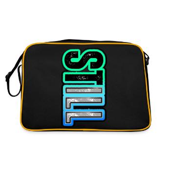 STILL ILL – a bold neon vertical message - Retro Bag - black/gold - Back