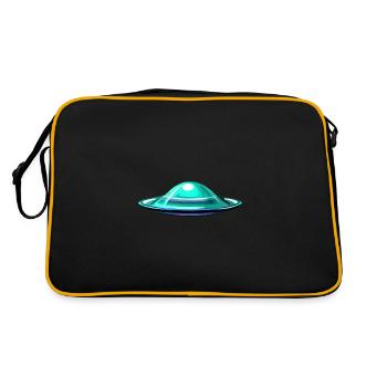 Alien en soucoupe volante - Sac Retro - noir/or - Dos