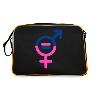 Gleichstellung von Männern und Frauen - Retro Tasche - Schwarz/Gold - Hinten