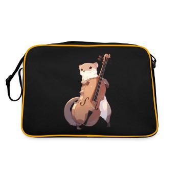 Mungo joue du violoncelle - Sac Retro - noir/or - Dos