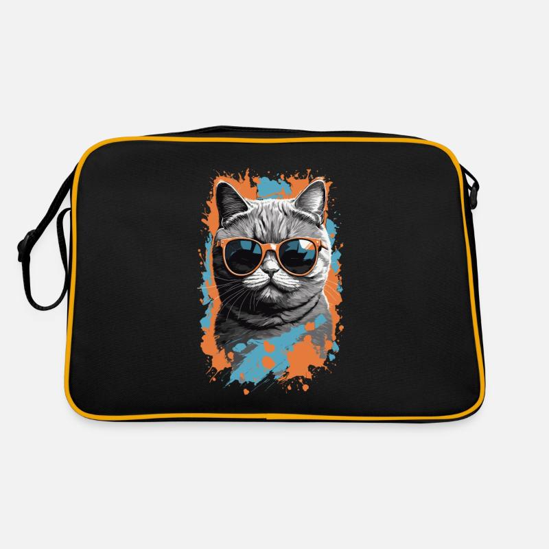 British Shorthair Cat Cool Cat Design Sac Retro