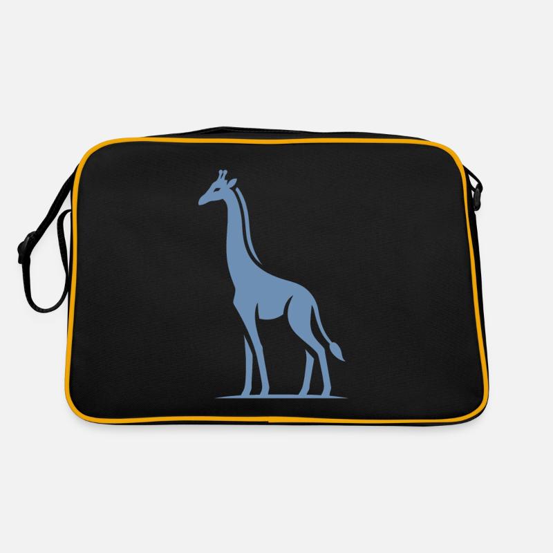 Minimalistische Giraffe Afrika Silhouette Retro Tasche