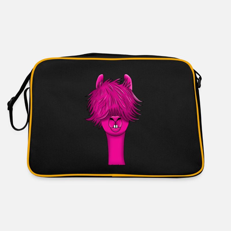 Lama Llama Pink Alpaka Tier Geschenk Retro Tasche