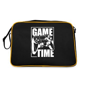 Trendy Gamer Shirt "Game Time" gambler - Retro Bag - black/gold - Back