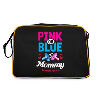 Maman rose ou bleue vous aime Gender Reveal Party - Sac Retro - noir/or - Dos