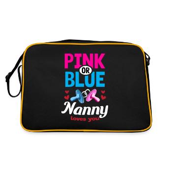 Nounou rose ou bleue vous aime Genre Reveal Party - Sac Retro - noir/or - Dos