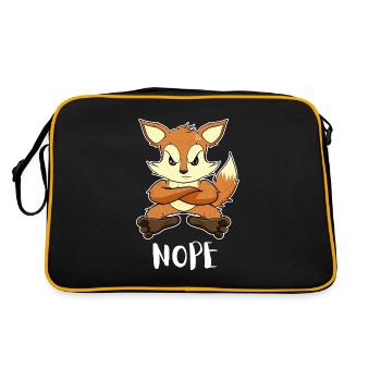 Nope Drôle de renard paresseux - Sac Retro - noir/or - Dos