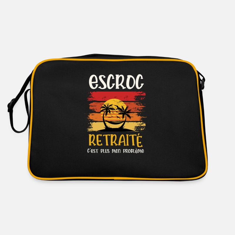 escroc retraité - Sac Retro - noir/or