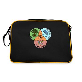 42 The Answer To Life Universe And Everything - Sac Retro - noir/or - Dos