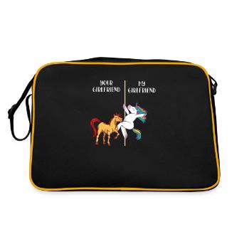 Danseur Licorne Pole Danse Danse Idée cadeau - Sac Retro - noir/or - Dos