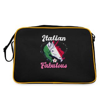 Italie Italienne Italienne Cadeau italien - Sac Retro - noir/or - Dos