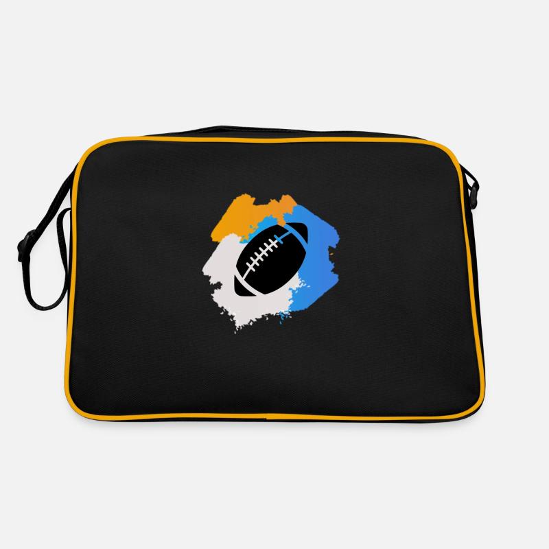 Rugby - Retro Tasche - Schwarz/Gold