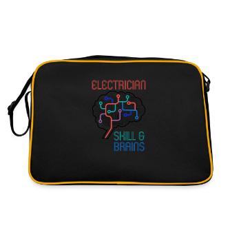 Electricien Electro Engineer Circuits de tension - Sac Retro - noir/or - Dos