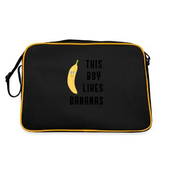 This Boy Likes Bananas Exotic Fruits - Retro Bag - black/gold - Back