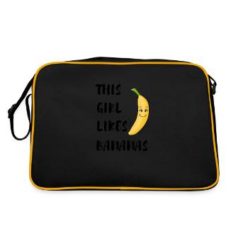 Fruit Lover Healthy Bananas Exotic Fruits - Retro Bag - black/gold - Back