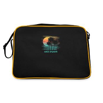Côte divoire Côte d’Ivoire Afrique Souvenir élégant - Sac Retro - noir/or - Dos