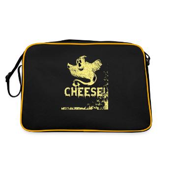 Vintage Spooky Ghost Cheese - Retro Bag - black/gold - Back