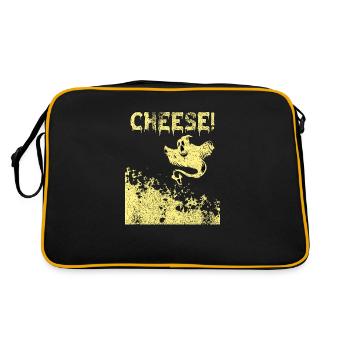 Halloween Geisterkäse - Retro Tasche - Schwarz/Gold - Hinten