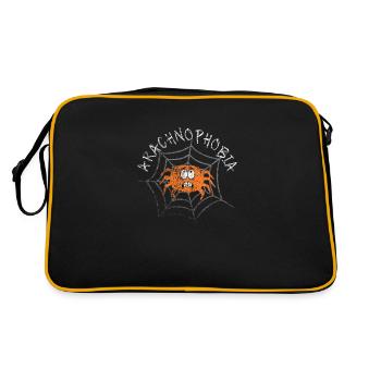 Distressed Cute Spider Arachnophobia - Retro Bag - black/gold - Back