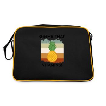 Gimme Vitamins Healthy Pineapple Exotic Fruits - Retro Bag - black/gold - Back
