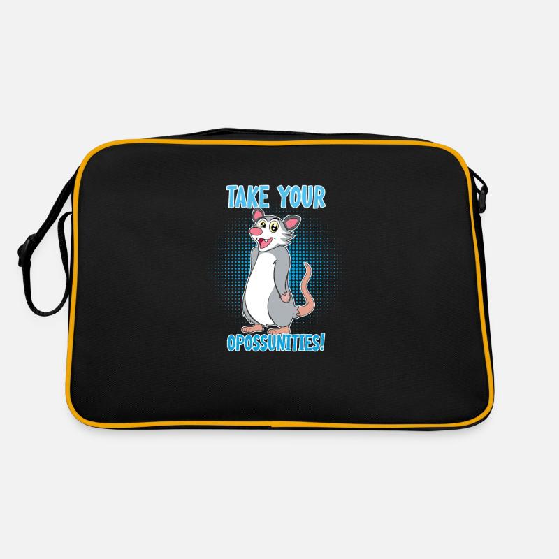 Opossum Cute Rodent Take Your Opossunities Retro Bag