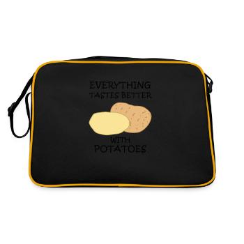 Life With Potatoes Food Hobby Chef Wedges - Retro Bag - black/gold - Back