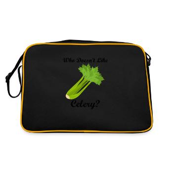 Manger du céleri, dire ironique, des légumes, de - Sac Retro - noir/or - Dos