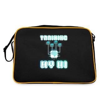 TRAINING MY HI (Menschliche Intelligenz) - Retro Tasche - Schwarz/Gold - Hinten