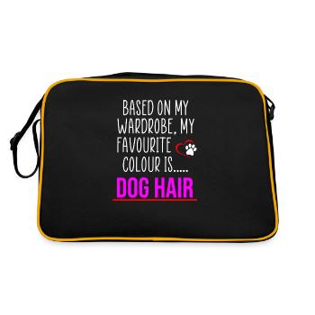 Drôle de citation de poils de chien - Sac Retro - noir/or - Dos