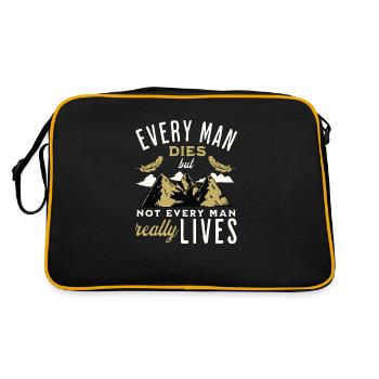 Every Man Dies but Not Every Man Really Lives - Retro Bag - black/gold - Back