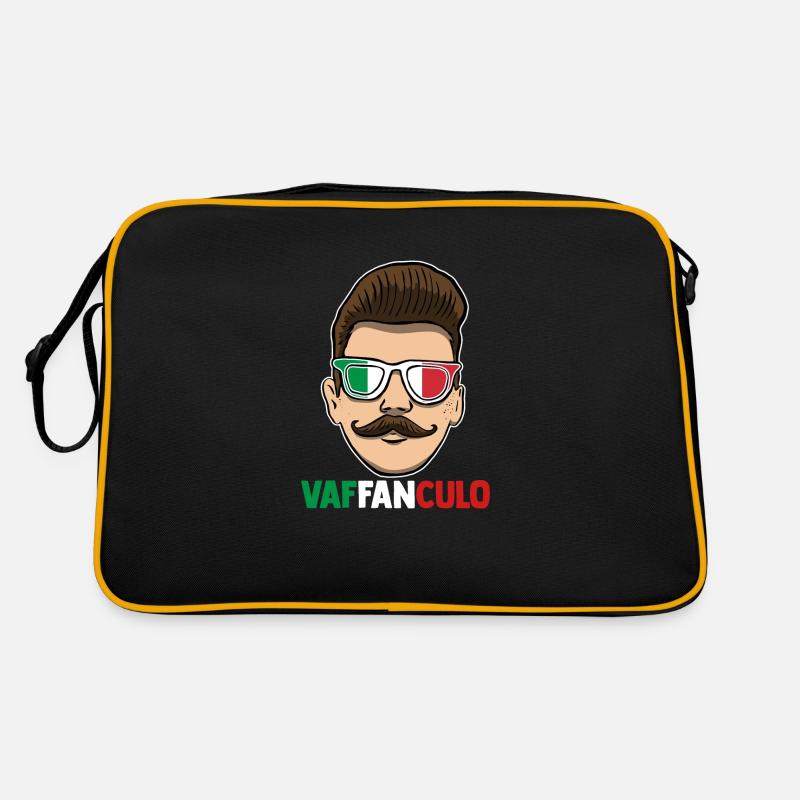 Italie Vaffanculo italien - Sac Retro - noir/or