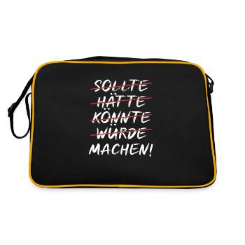 Executives should have, could, could make doers - Retro Bag - black/gold - Back