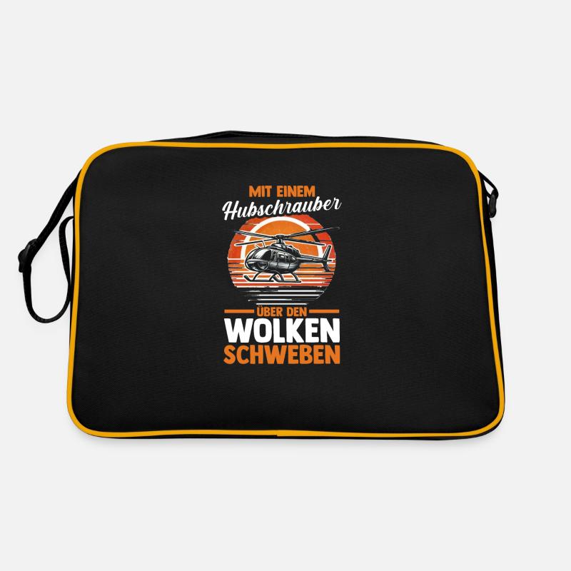 Pilote Hélicoptère Hélicoptère Sac Retro