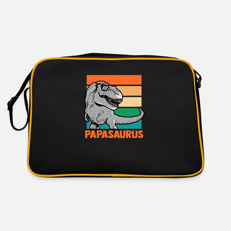 Dad Father Dino Dinosaur Papasaurus Retro Bag
