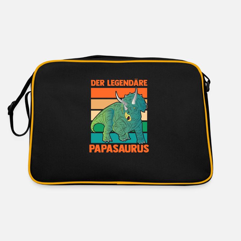 Dad Father Dino Dinosaur Papasaurus Retro Bag