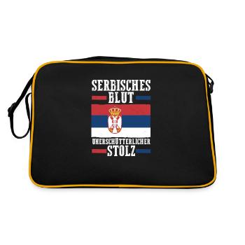 Serbian Serbian Serbia - Retro Bag - black/gold - Back