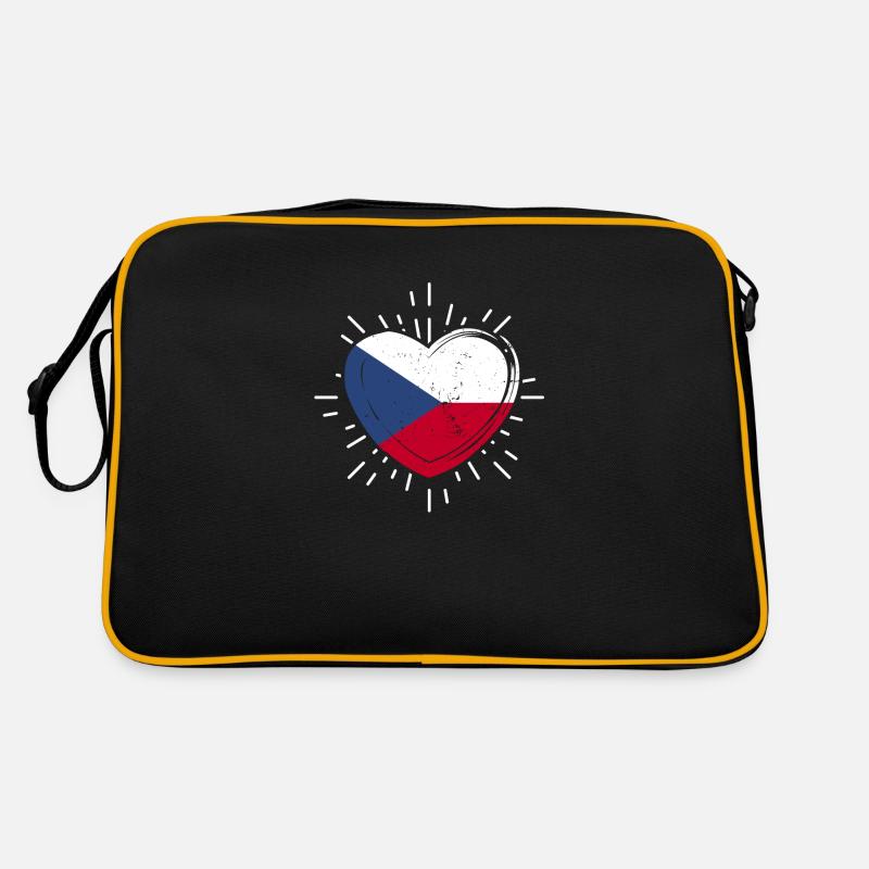Tchèques République tchèque - Sac Retro - noir/or