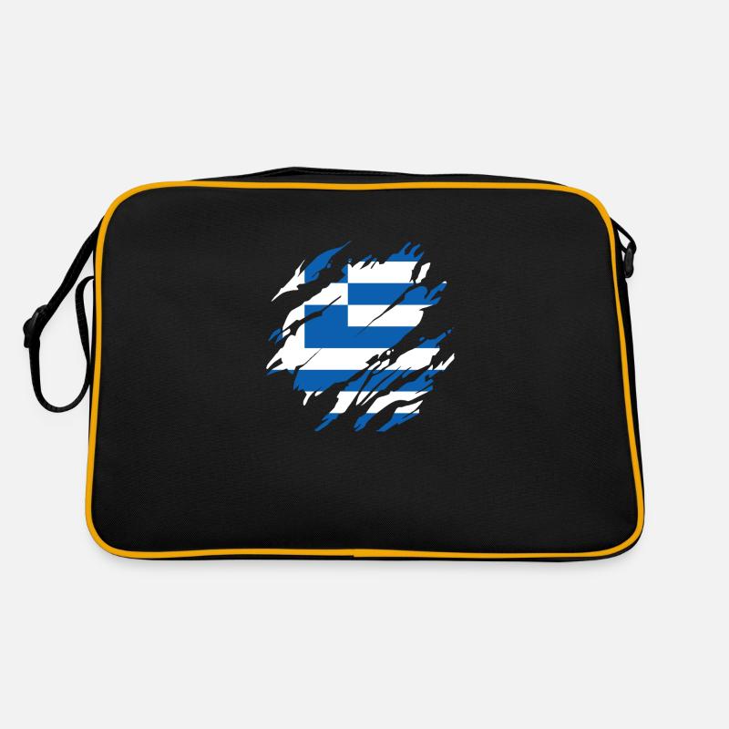 Grecs Grèce - Sac Retro - noir/or