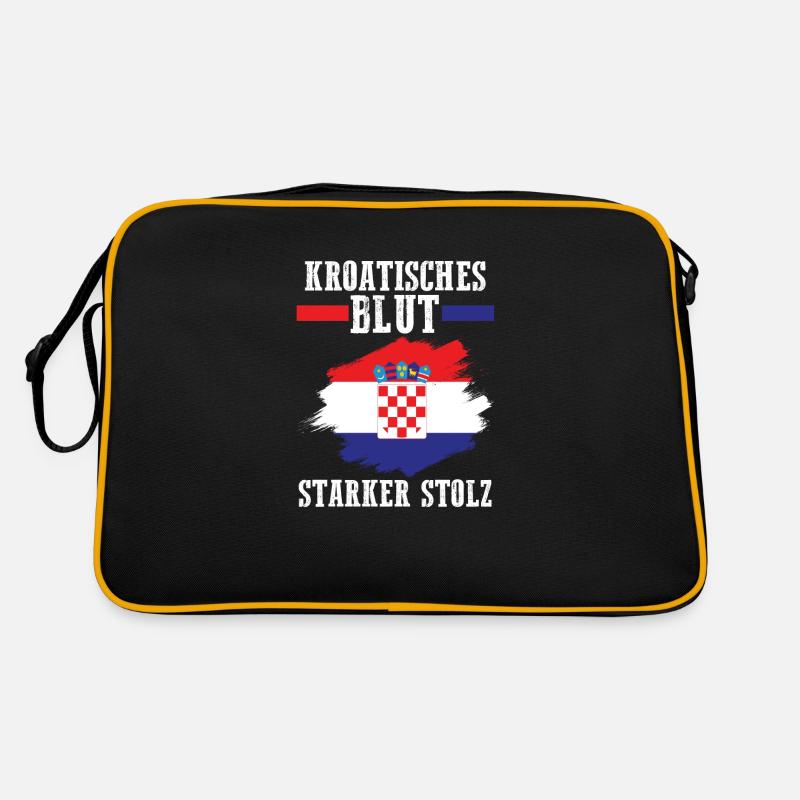 Kroate Kroatisch Kroatien Retro Tasche