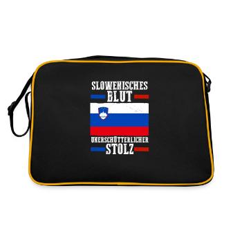 Slovènes Slovénie - Sac Retro - noir/or - Dos