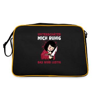 Underestimate me, it's going to be funny - Retro Bag - black/gold - Back