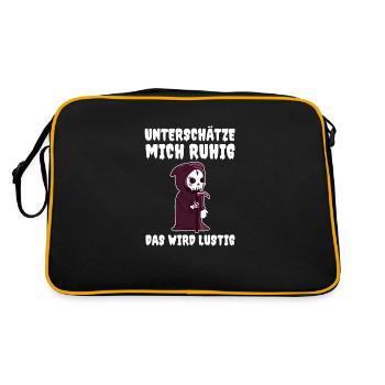 Underestimate me, it's going to be funny - Retro Bag - black/gold - Back