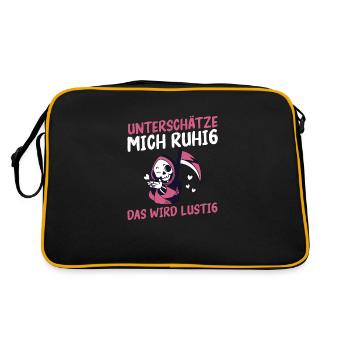 Underestimate me, it's going to be funny - Retro Bag - black/gold - Back