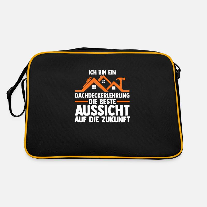 Dachdeckerei Ausbildung Lehrling Auzbi Dachdecker Retro Tasche