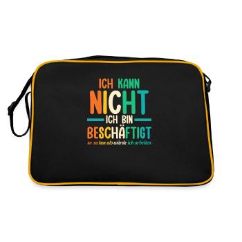Je ne peux pas, je suis occupé drôle - Sac Retro - noir/or - Dos